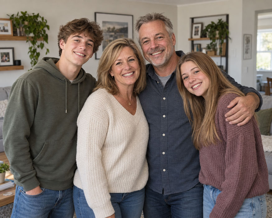 Original family photo used to create this Santa portrait